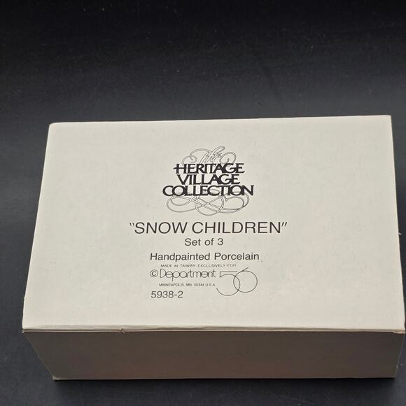 Department 56 Snow Children Set of Three Christmas Village People - Picture 2 of 6